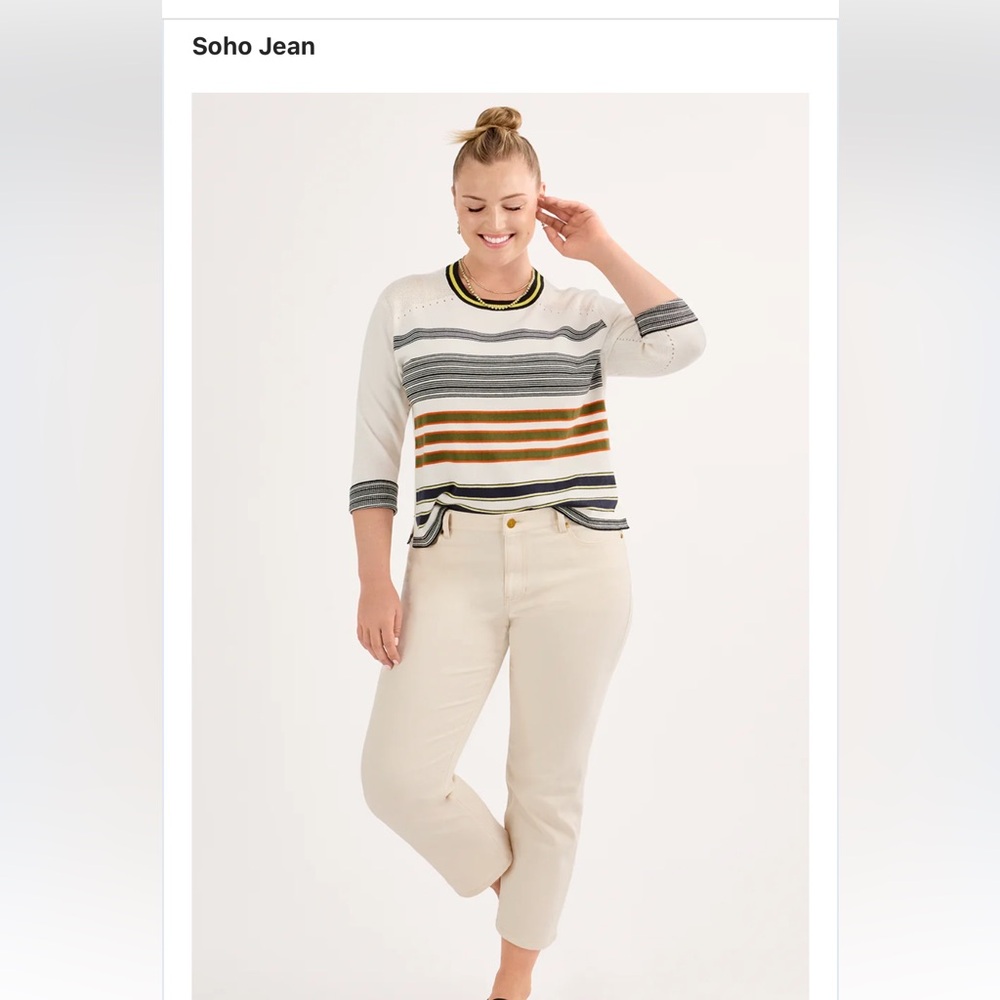 Cabi SoHo Jeans Style 6701, size 14, Cream colored, EUC - Picture 6 of 11